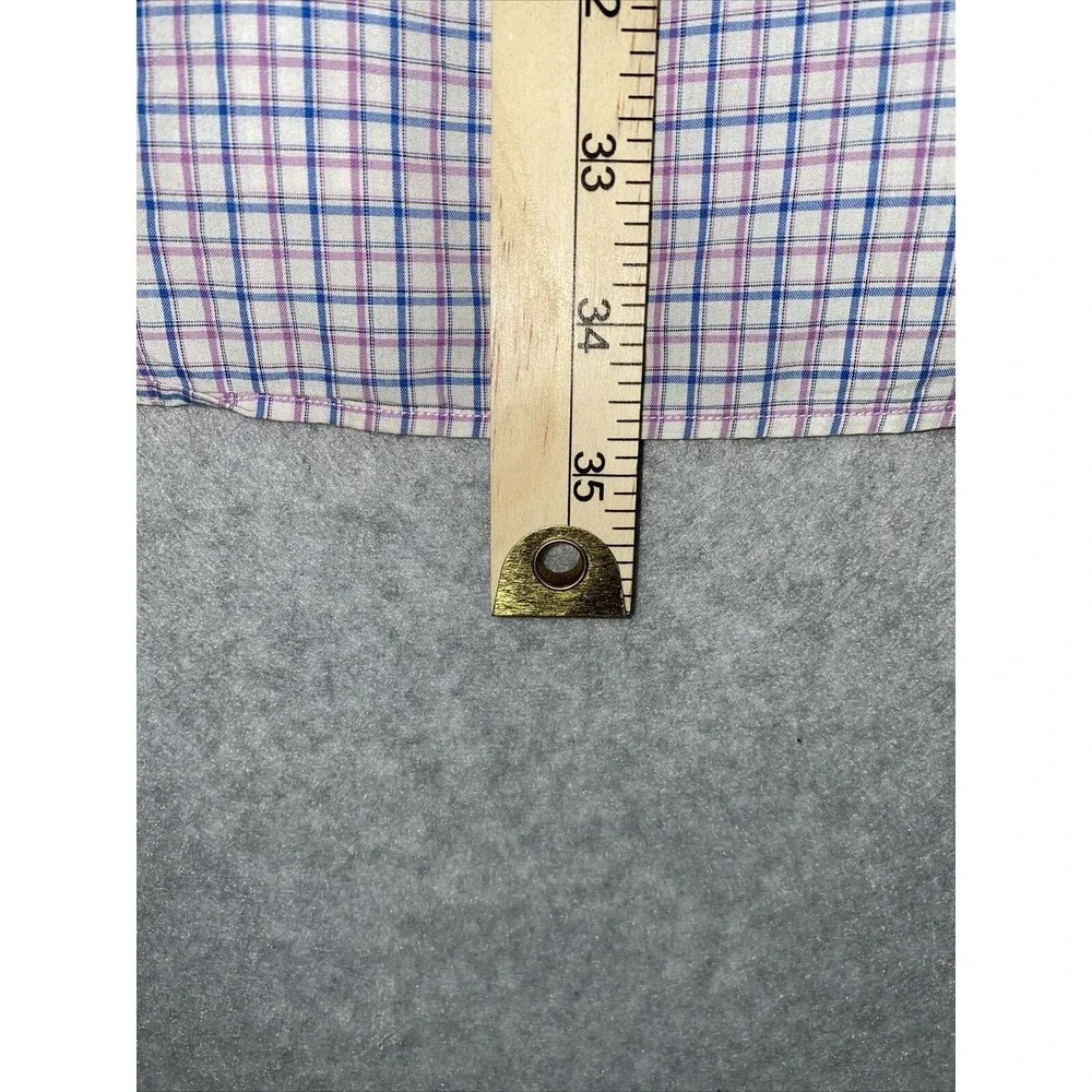 Polo Ralph Lauren Yarmouth Shirt 17 1/2 34/35 Long Sleeve Check Picnic Pink Blue